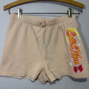 Sailor Moon Peach Fleece Lounge Shorts Girls XL Plus Kawaii Anime Coquette